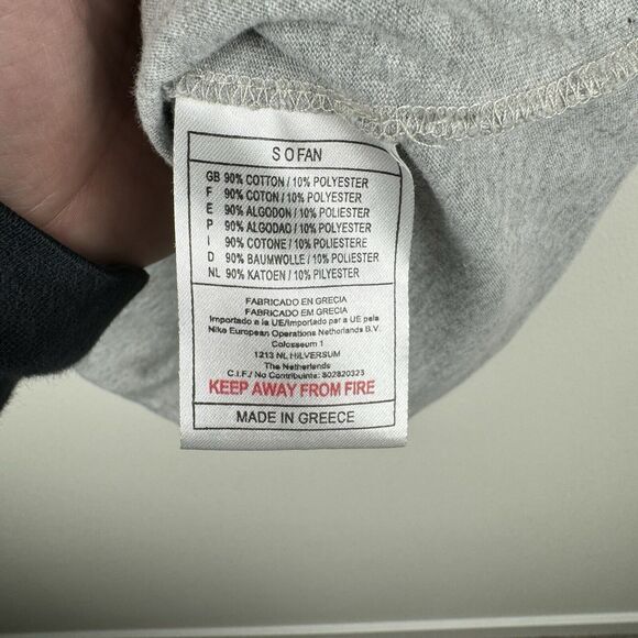 VINTAGE NIKE SWOOSH LOGO CLASSIC ESSENTIAL T-SHIRT SZ MEDIUM GREY EMBROIDERED - Picture 5 of 7